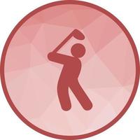 Golf Player Low Poly Background Icon vector