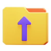 3D Render Upload Folder Icon png