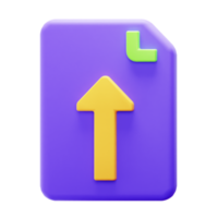 3D Render Upload File Icon png