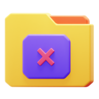 3D Render Delete Folder Icon png