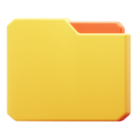 3D Render Document Folder Icon png