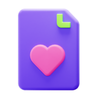 3D Render Favorite File Icon png