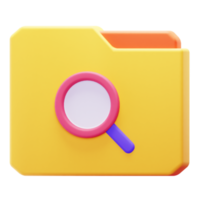 3D Render Search Folder Icon png