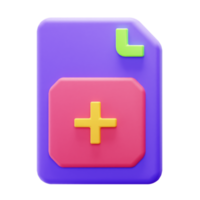 3D Render New Add File Icon png