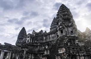 Angkor Wat is a temple complex in Cambodia and the largest religious monument in the world photo