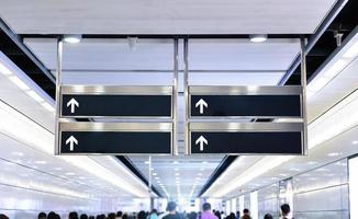 Direction sign in public and building photo