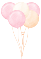 joli bouquet de ballons pastel doux aquarelle png