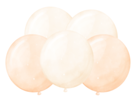 cute sweet pastel balloons bunch watercolour png