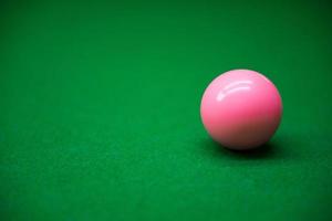 Snooker ball on the green table 3 photo