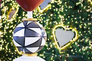 Magical ball and Christmas blur bokeh background photo