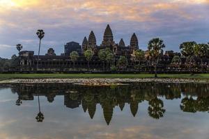 Angkor Wat is a temple complex in Cambodia and the largest religious monument in the world photo