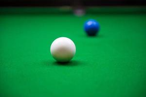 Snooker ball on the green table 1 photo