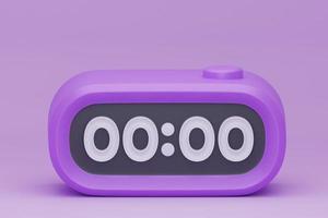 Digital Alarm clock 3d icon. 3d renderin photo