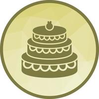 Cake I Low Poly Background Icon vector