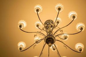 beautiful crystal chandelier in a room photo