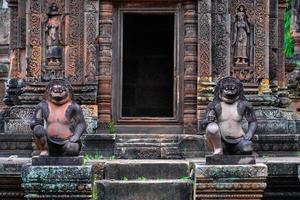 Banteay Srei is built largely of red sandstone and is a 10th-century Cambodian temple dedicated to the Hindu god Shiva, Siem Reap, Cambodia photo