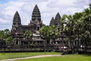 Angkor Wat is a temple complex in Cambodia and the largest religious monument in the world photo