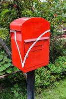 Red post box photo