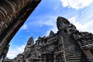 Angkor Wat is a temple complex in Cambodia and the largest religious monument in the world photo