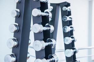 Dumbbells on the shelf photo