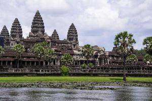 Angkor Wat is a temple complex in Cambodia and the largest religious monument in the world photo