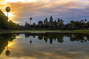 Angkor Wat is a temple complex in Cambodia and the largest religious monument in the world photo