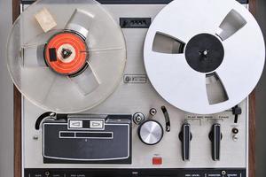 Retro reel to reel tape player and recorder photo
