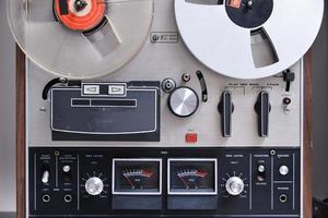 Retro reel to reel tape player and recorder photo