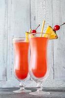 Two glasses of Singapore Sling photo