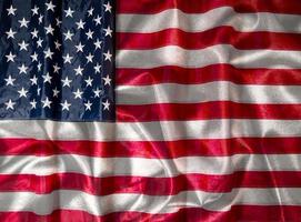 bandera americana de los estados unidos. día de la independencia el 4 de julio, día conmemorativo, día de los veteranos, día del trabajo. difuminar foto