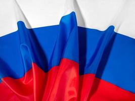 fiesta nacional el 12 de junio es el día de rusia. primer plano de la bandera rusa foto