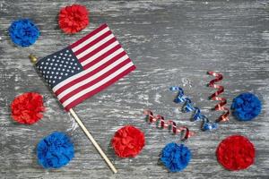 feliz día de la independencia americana el 4 de julio, fiesta patriótica del estado nacional. bandera de los estados unidos. foto