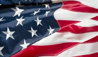 bandera americana de los estados unidos. día de la independencia el 4 de julio, memorial, veteranos, trabajo. el concepto de feliz día de los presidentes foto