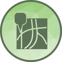 Marked on Map Low Poly Background Icon vector