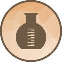 Round Bottom Flask Low Poly Background Icon vector