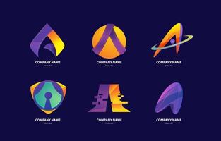 Futuristic Style Modern Letter A Logo vector