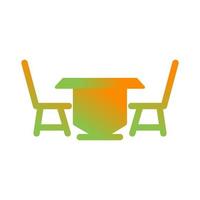 icono de vector de mesa de almuerzo