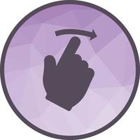 Swipe Right Low Poly Background Icon vector