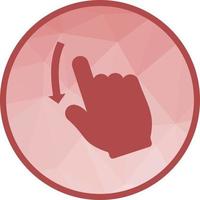 Swipe Down Low Poly Background Icon vector