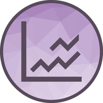 Line Graph Low Poly Background Icon vector
