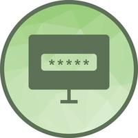 System Password Low Poly Background Icon vector