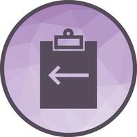 Assignment Return I Low Poly Background Icon vector