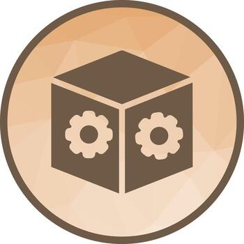 Dropbox Settings Low Poly Background Icon vector