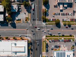 Aerial panoramic view of the Salt Lake City skyline Utah photo