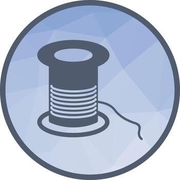 icono de fondo de hilo de baja poli vector