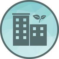 Eco friendly Building Low Poly Background Icon vector