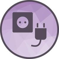 Plug and Socket Low Poly Background Icon vector