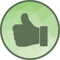 Thumbs Up Low Poly Background Icon vector