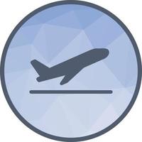 Flight Takeoff Low Poly Background Icon vector