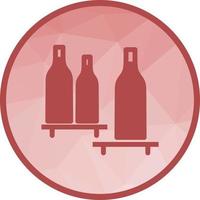 Bottles Shelf Low Poly Background Icon vector